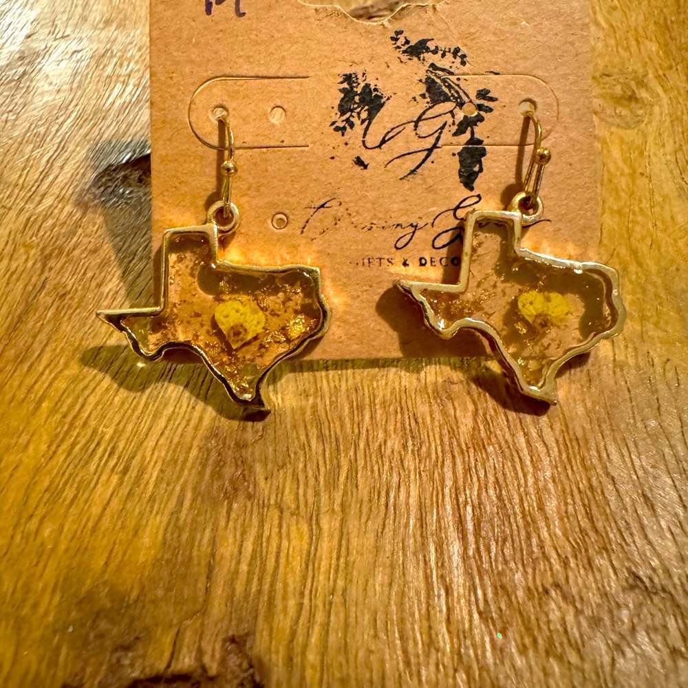 Yellow Floral Texas Earrings